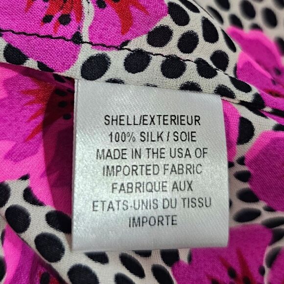 MILLY Polka Dot & Floral Tunic Top Blouse - Size 4 - Picture 7 of 7